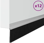 vidaXL Αυτοκόλλητες σφραγίδες πόρτας 12 pcs Ασημί 100 cm