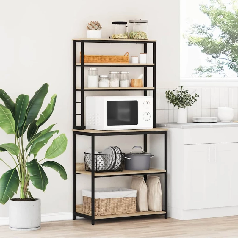 vidaXL Ράφι Κουζίνας Δρύς Sonoma 80 x 40 x 168 εκ Επεξεργασμένο ξύλο