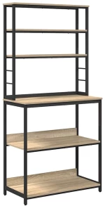 vidaXL Ράφι Κουζίνας Δρύς Sonoma 80 x 40 x 168 εκ Επεξεργασμένο ξύλο