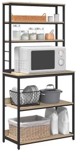 vidaXL Ράφι Κουζίνας Δρύς Sonoma 80 x 40 x 168 εκ Επεξεργασμένο ξύλο