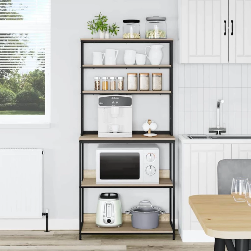 vidaXL Ράφι Κουζίνας Δρύς Sonoma 80 x 40 x 168 εκ Επεξεργασμένο ξύλο