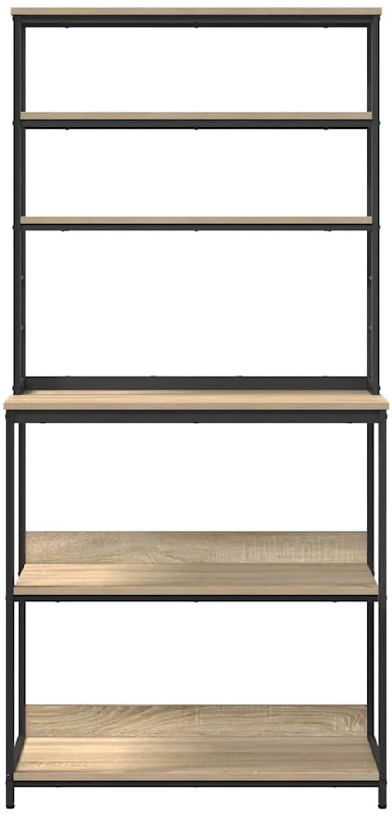 vidaXL Ράφι Κουζίνας Δρύς Sonoma 80 x 40 x 168 εκ Επεξεργασμένο ξύλο