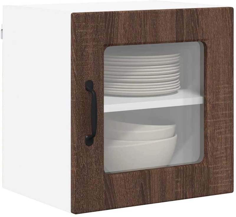 vidaXL Κρεμαστό ντουλάπι κουζίνας 2 pcs Καφέ δρυς 40 x 31 x 40 εκ.