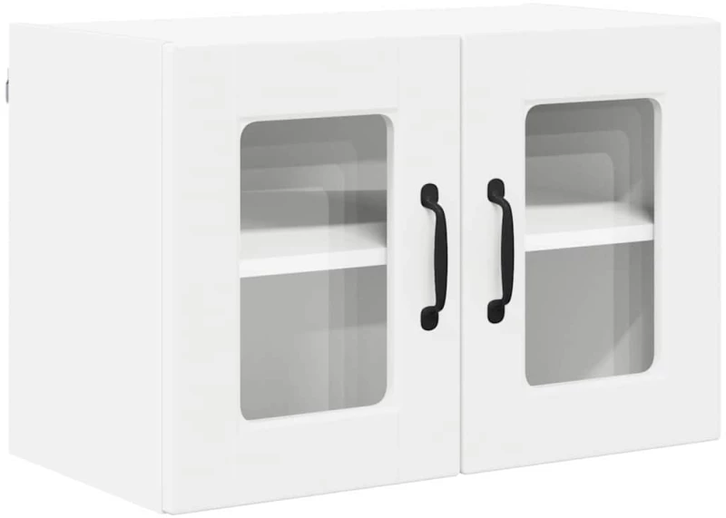 vidaXL Κρεμαστό ντουλάπι κουζίνας με ράφι 2 pcs Λευκό 60 x 31 x 40 εκ