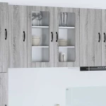 vidaXL Κρεμαστό ντουλάπι κουζίνας 2 pcs Γκρίζο Σονομα 40 x 31 x 80 εκ.