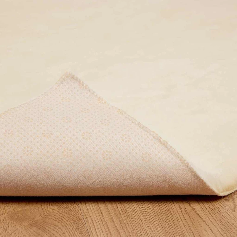 vidaXL Χαλιά Ψεύτικου Κουνελιού Olite Κρεμ 80 x 150 cm Πολυεστέρας