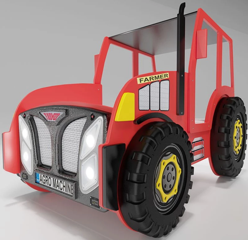 Κρεβάτι παιδικό Tractor-Kokkino