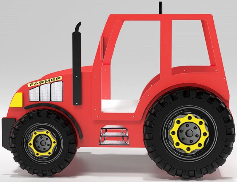Κρεβάτι παιδικό Tractor-Kokkino