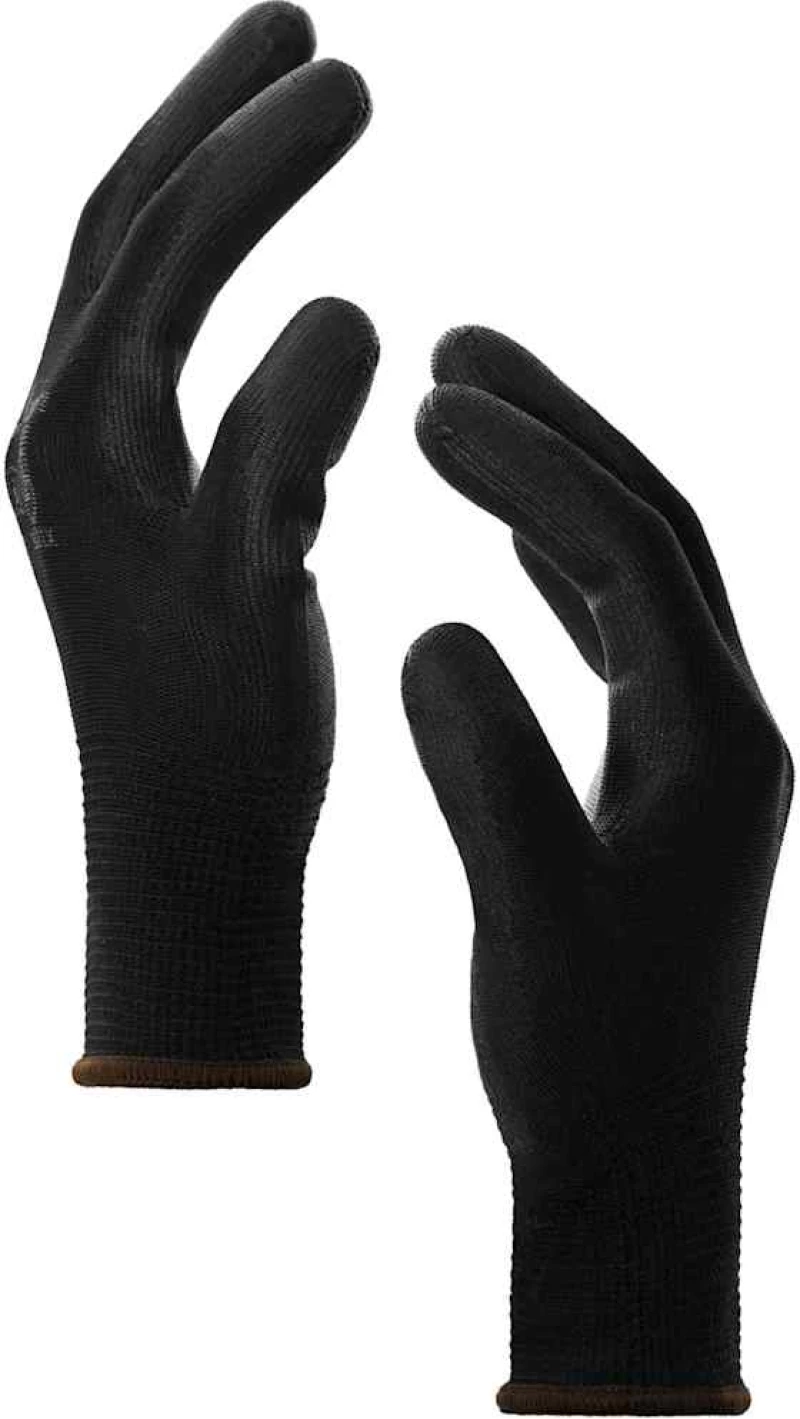 vidaXL Γάντια Εργασίας 12 pcs Μαύρο 8 / m Πολυεστέρας