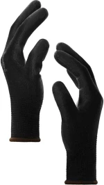 vidaXL Γάντια Εργασίας 12 pcs Μαύρο 8 / m Πολυεστέρας
