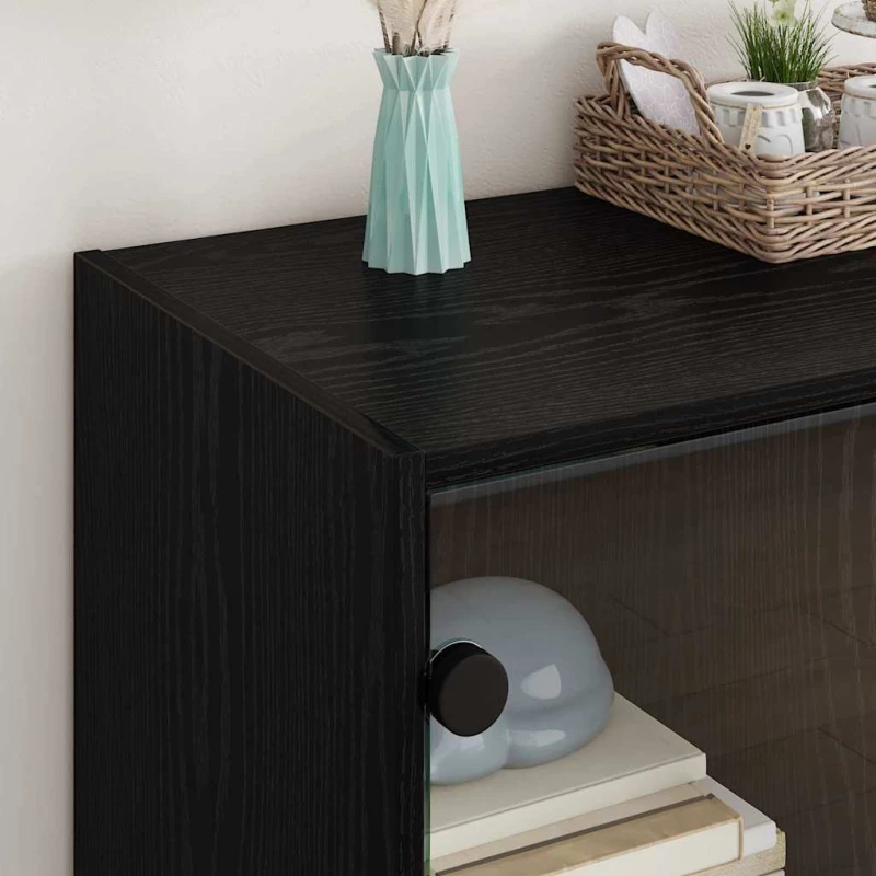 vidaXL Βοηθητικό ντουλάπι Μαύρη Οξυά 68 x 37 x 75,5 εκ