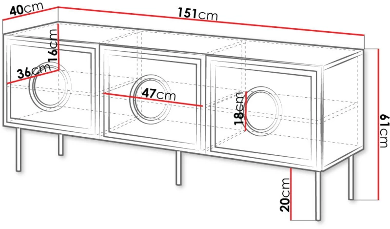 Έπιπλο τηλεόρασης Palazzo Mini