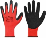 vidaXL Γάντια Εργασίας 24 pcs Κόκκινο και Μαύρο 8 / m