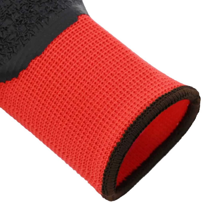 vidaXL Γάντια Εργασίας 24 pcs Κόκκινο και Μαύρο 8 / m