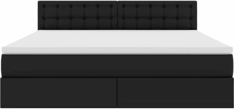 vidaXL Κρεβάτι με αποθηκευτικό χώρο και LED Μαύρο 160 x 200 cm