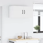 vidaXL Κρεμαστό ντουλάπι κουζίνας με ράφι Λευκό 80 x 31 x 40 εκ