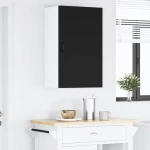 vidaXL Κρεμαστό ντουλάπι κουζίνας με ράφι Μαύρο 50 x 31 x 80 εκ.