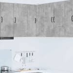 vidaXL Κρεμαστό ντουλάπι κουζίνας Σκυρόδεμα Γκρι 57 x 57 x 80 εκ.