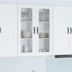vidaXL Κρεμαστό ντουλάπι κουζίνας με ράφι Λευκό 80 x 31 x 100 εκ.