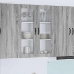 vidaXL Κρεμαστό ντουλάπι κουζίνας Γκρίζο Σονομα 80 x 31 x 100 εκ.