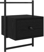 vidaXL Κομοδίνο Μαύρη Οξυά 35 x 30 x 51 εκ. Επεξεργασμένο ξύλο