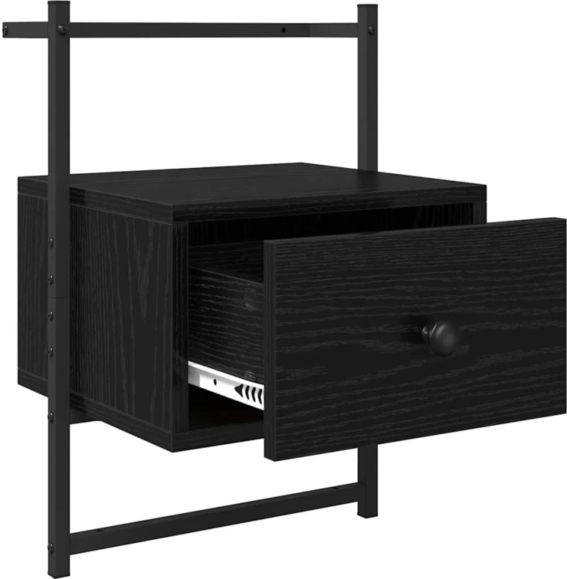vidaXL Κομοδίνο Μαύρη Οξυά 35 x 30 x 51 εκ. Επεξεργασμένο ξύλο
