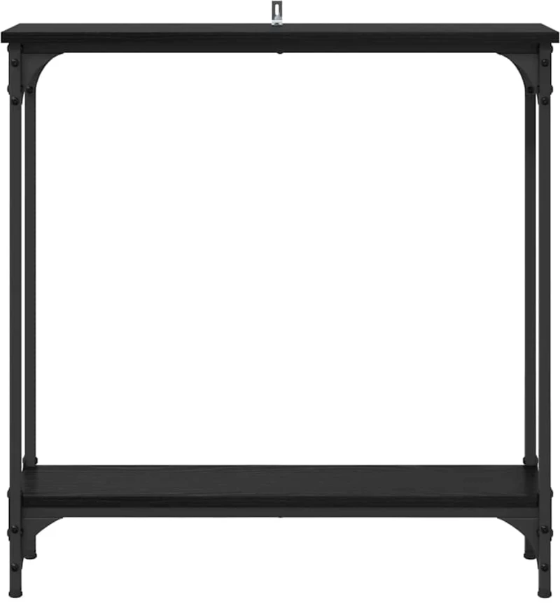 vidaXL Τραπέζι κονσόλας με ράφι Μαύρη Οξυά 75 x 22,5 x 75 εκ