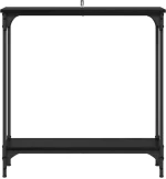 vidaXL Τραπέζι κονσόλας με ράφι Μαύρη Οξυά 75 x 22,5 x 75 εκ
