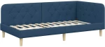 vidaXL Κρεβάτι Γωνίας με κεφαλάρι Μπλε 100 x 200 cm ύφασμα
