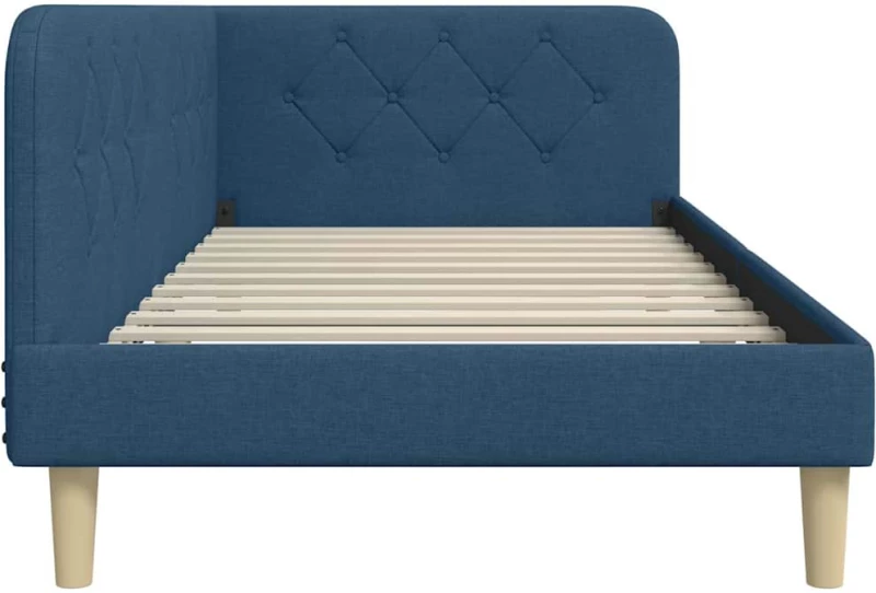 vidaXL Κρεβάτι Γωνίας με κεφαλάρι Μπλε 100 x 200 cm ύφασμα