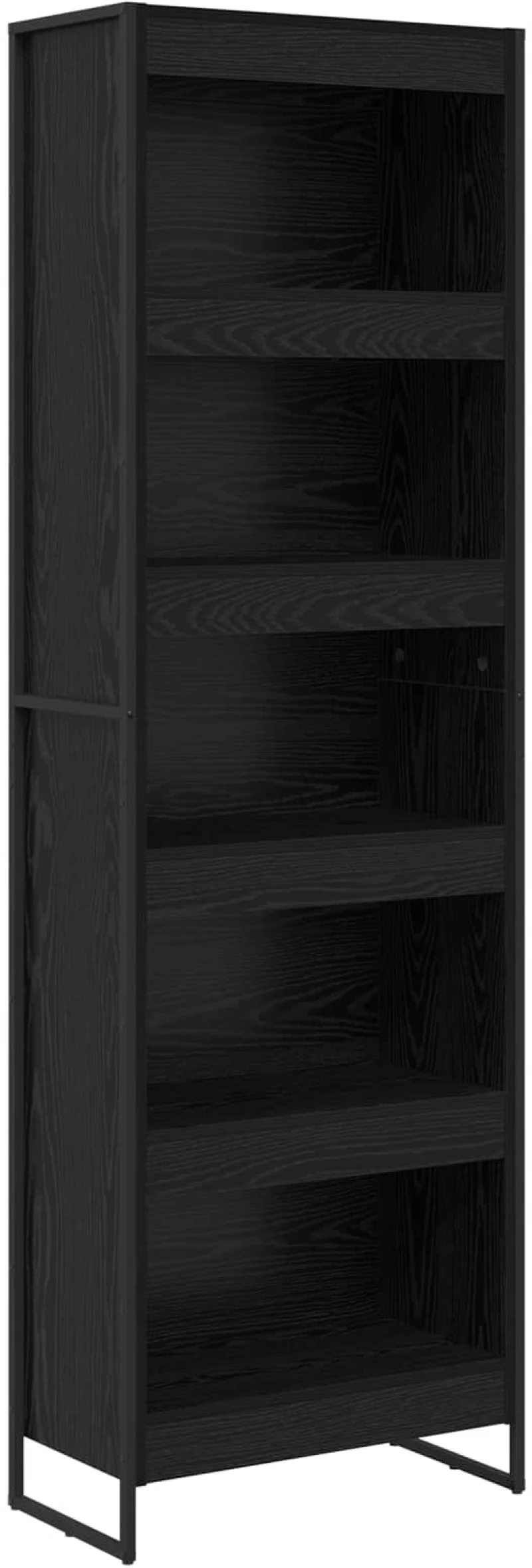 vidaXL Βιβλιοθήκη 2 pcs Μαύρη Οξυά 80 x 30 x 155 εκ Επεξεργασμένο ξύλο