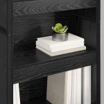 vidaXL Βιβλιοθήκη 2 pcs Μαύρη Οξυά 80 x 30 x 155 εκ Επεξεργασμένο ξύλο