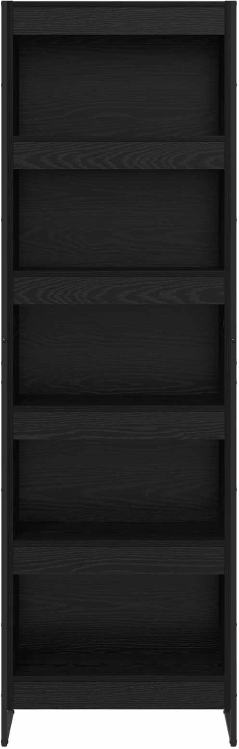 vidaXL Βιβλιοθήκη 2 pcs Μαύρη Οξυά 80 x 30 x 155 εκ Επεξεργασμένο ξύλο
