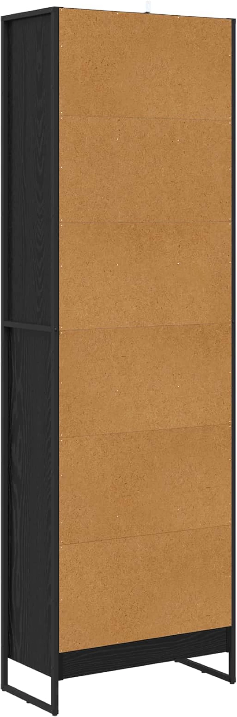 vidaXL Βιβλιοθήκη 2 pcs Μαύρη Οξυά 80 x 30 x 155 εκ Επεξεργασμένο ξύλο
