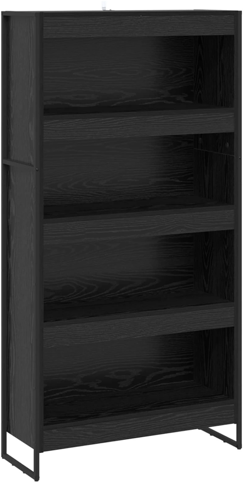 vidaXL Βιβλιοθήκη 2 pcs Μαύρη Οξυά 80 x 30 x 155 εκ Επεξεργασμένο ξύλο
