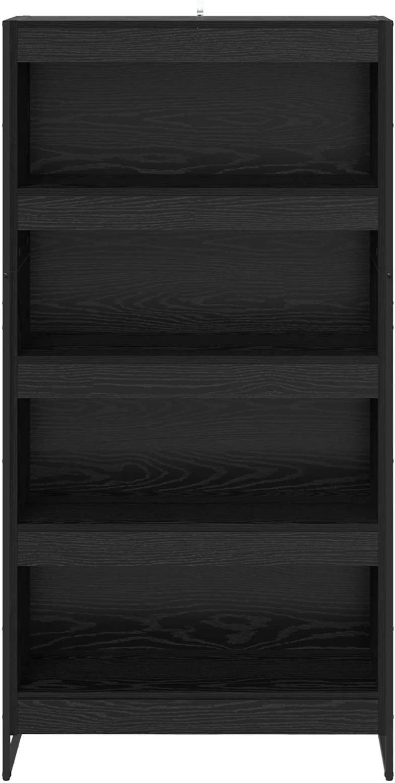 vidaXL Βιβλιοθήκη 2 pcs Μαύρη Οξυά 80 x 30 x 155 εκ Επεξεργασμένο ξύλο