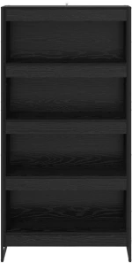 vidaXL Βιβλιοθήκη 2 pcs Μαύρη Οξυά 80 x 30 x 155 εκ Επεξεργασμένο ξύλο