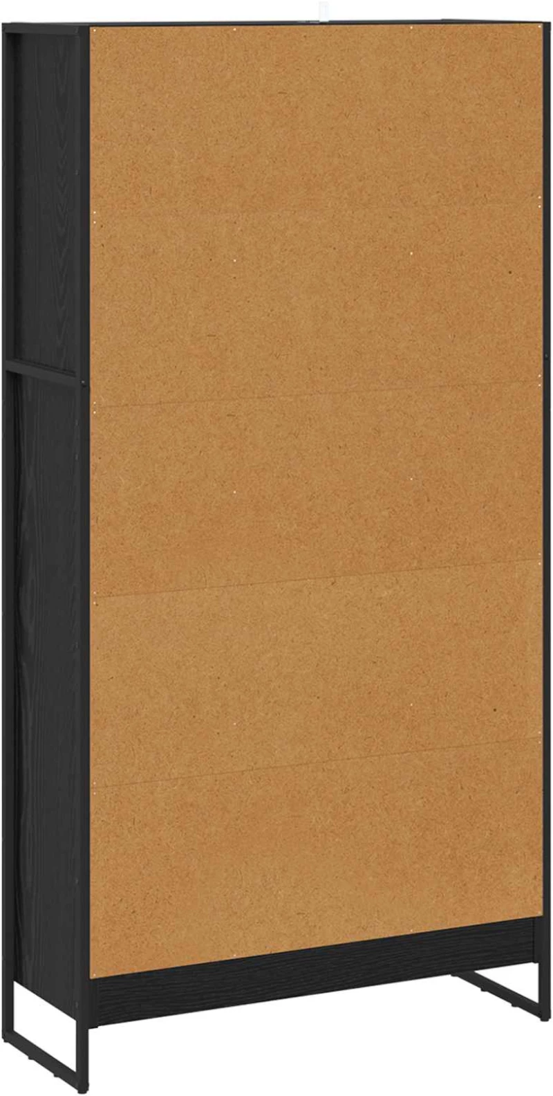 vidaXL Βιβλιοθήκη 2 pcs Μαύρη Οξυά 80 x 30 x 155 εκ Επεξεργασμένο ξύλο