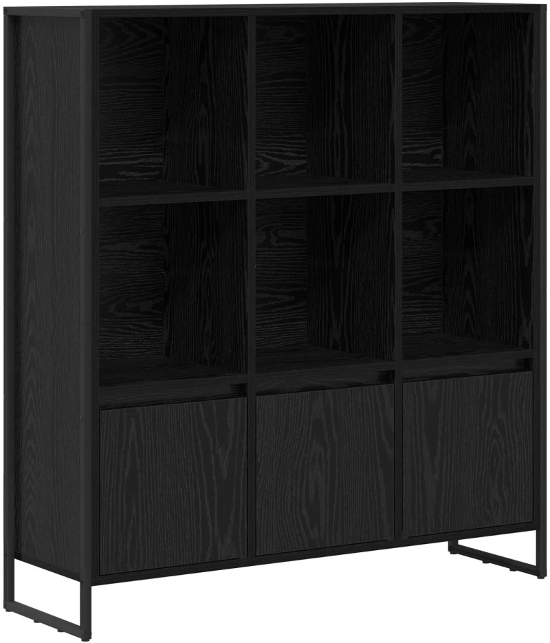 vidaXL Βιβλιοθήκη 2 pcs Μαύρη Οξυά 99,5 x 30 x 108,5 εκ