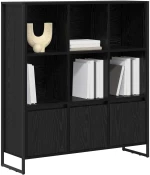 vidaXL Βιβλιοθήκη 2 pcs Μαύρη Οξυά 99,5 x 30 x 108,5 εκ