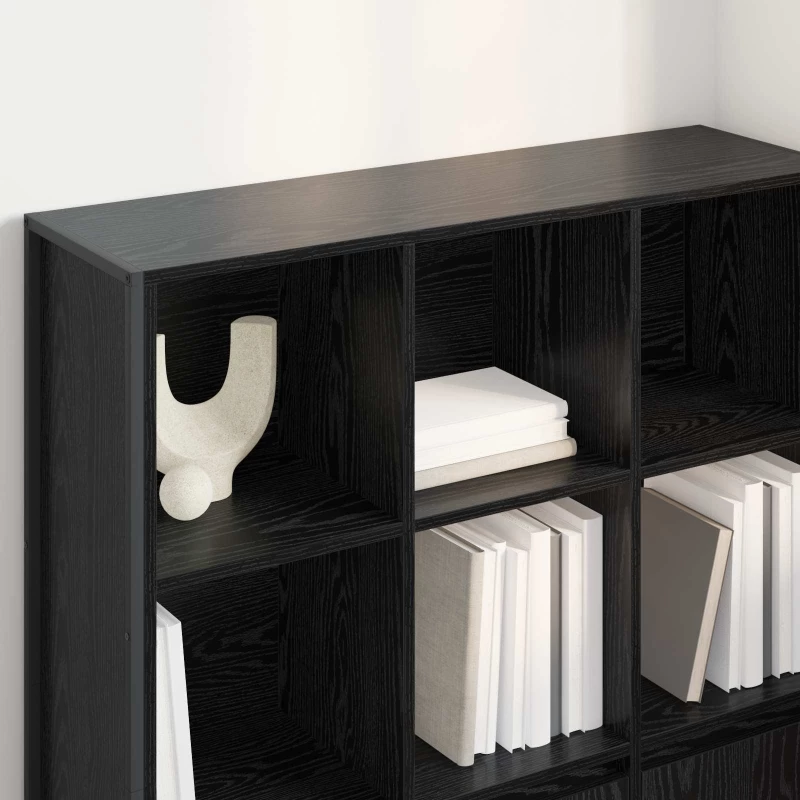 vidaXL Βιβλιοθήκη 2 pcs Μαύρη Οξυά 99,5 x 30 x 108,5 εκ