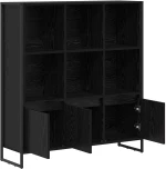 vidaXL Βιβλιοθήκη 2 pcs Μαύρη Οξυά 99,5 x 30 x 108,5 εκ