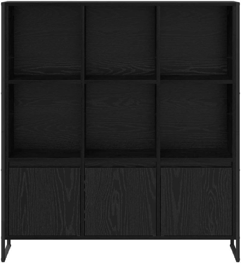 vidaXL Βιβλιοθήκη 2 pcs Μαύρη Οξυά 99,5 x 30 x 108,5 εκ