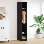 vidaXL Ντουλάπι με ράφι Μαύρη Οξυά 50 x 30 x 200 εκ Επεξεργασμένο ξύλο