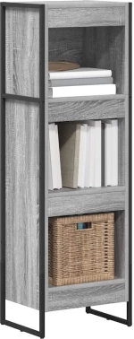 vidaXL Βιβλιοθήκη Γκρίζο Σονομα 80 x 30 x 155 εκ Επεξεργασμένο ξύλο