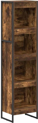 vidaXL Βιβλιοθήκη Καπνιστό Δρύς 80 x 30 x 155 εκ Επεξεργασμένο ξύλο