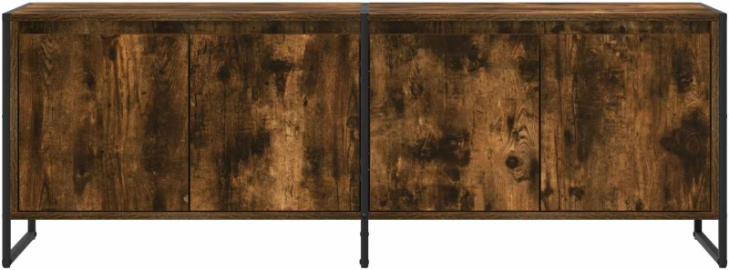 vidaXL Ντουλάπι TV Καπνιστό Δρύς 140 x 36 x 49.5 εκ Επεξεργασμένο ξύλο
