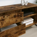 vidaXL Ντουλάπι TV Καπνιστό Δρύς 100 x 36 x 49,5 εκ Επεξεργασμένο ξύλο