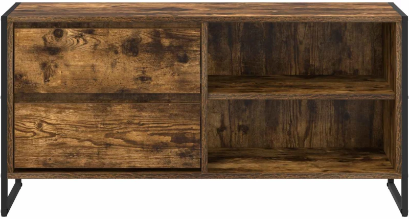 vidaXL Ντουλάπι TV Καπνιστό Δρύς 100 x 36 x 49,5 εκ Επεξεργασμένο ξύλο