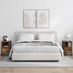 vidaXL Κομοδίνο 2 pcs Παλιό Ξύλο 39,5 x 30 x 50 εκ Επεξεργασμένο ξύλο